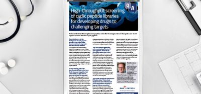 Product hub: High-throughput screening of cyclic peptide libraries for developing drugs to challenging targets