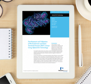 Application note: Development and utilisation of bromodomain and extra terminal domain (BET) assays using AlphaLISA technology