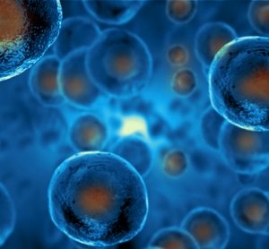 stem cells with blue background